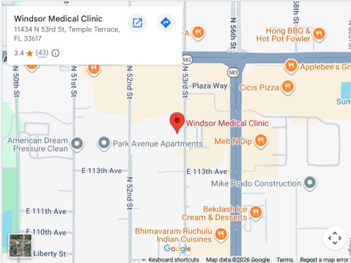 Get Directions to Windsor Medical Clinic, Primary Care, in Temple Terrace, FL Get Directions to Windsor Medical Clinic, Primary Care, in Temple Terrace, FL